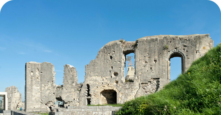 Foto van de kasteelruine in Valkenburg