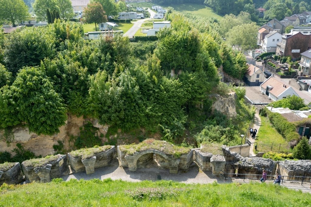 Uitzicht vanaf de kasteelruine in Valkenburg